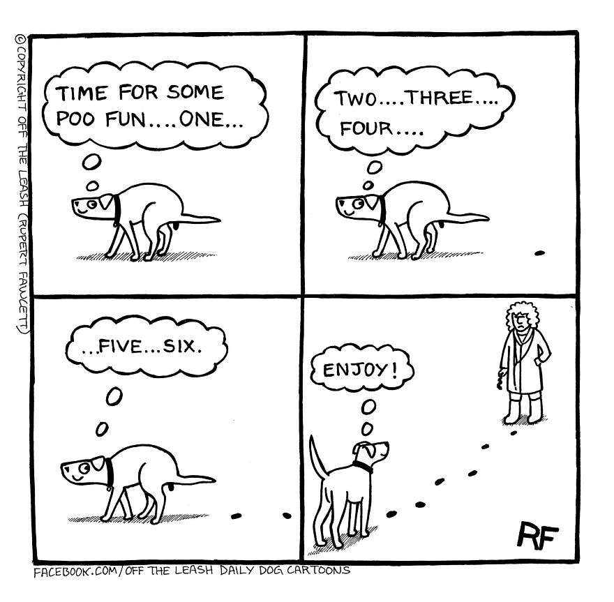 This Artist Captures Silly Moments That Happen In A Dog Owner's Life