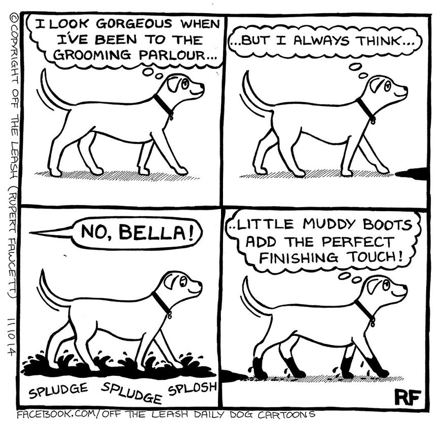 This Artist Captures Silly Moments That Happen In A Dog Owner's Life