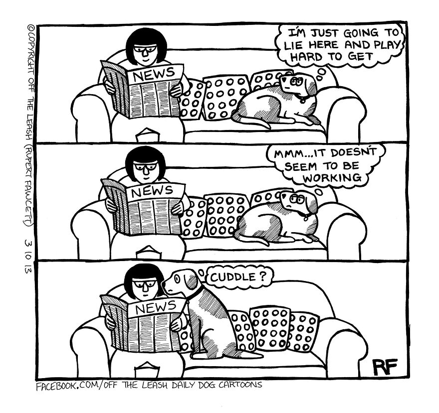 This Artist Captures Silly Moments That Happen In A Dog Owner's Life