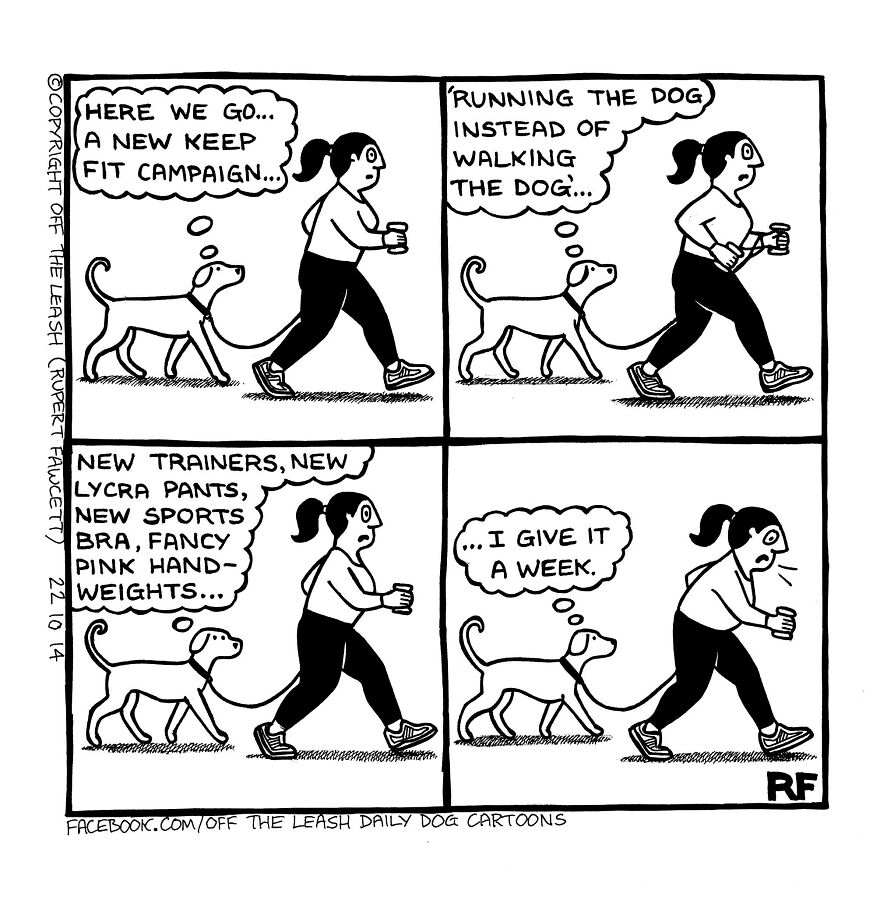 This Artist Captures Silly Moments That Happen In A Dog Owner's Life