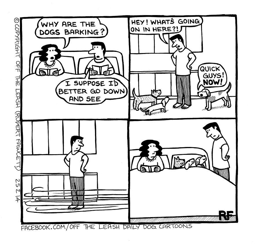 This Artist Captures Silly Moments That Happen In A Dog Owner's Life