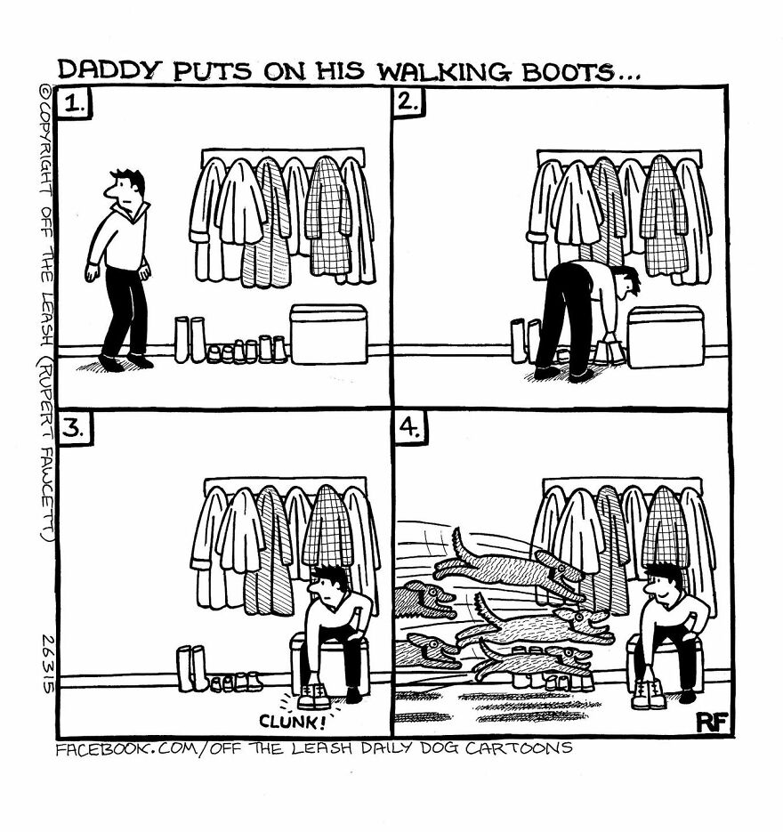 This Artist Captures Silly Moments That Happen In A Dog Owner's Life