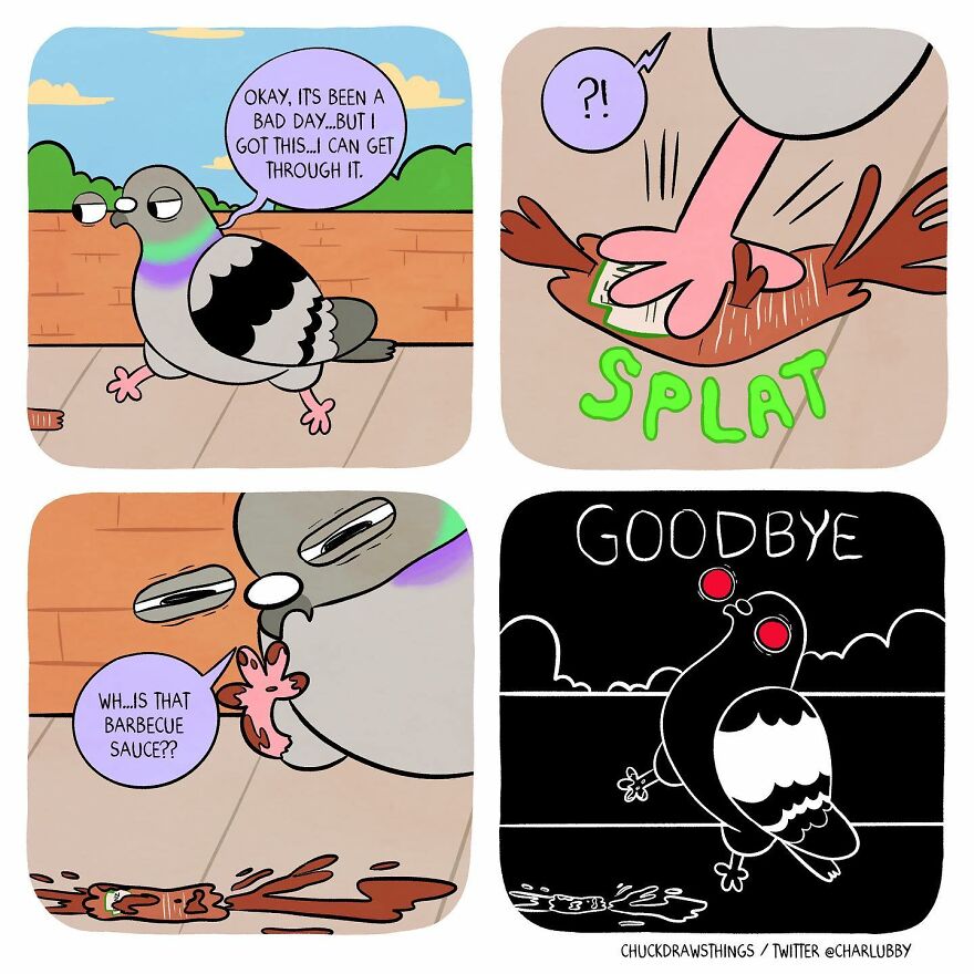 This Artist Creates Comics About Mental Illness Using Pigeons (New Pics)