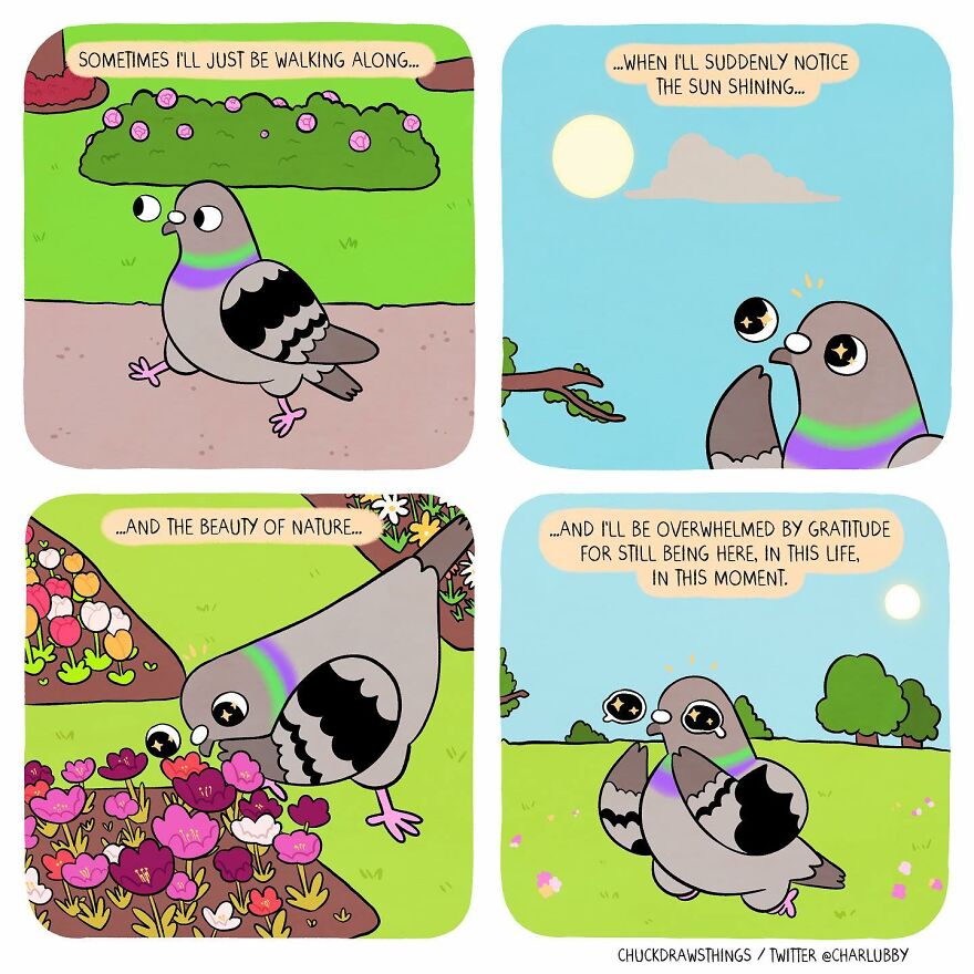 This Artist Creates Comics About Mental Illness Using Pigeons (New Pics)