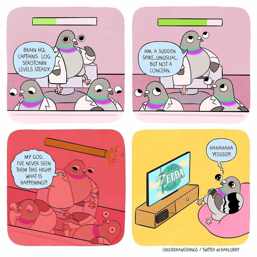 This Artist Creates Comics About Mental Illness Using Pigeons (New Pics)