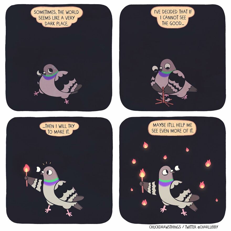 This Artist Creates Comics About Mental Illness Using Pigeons (New Pics)