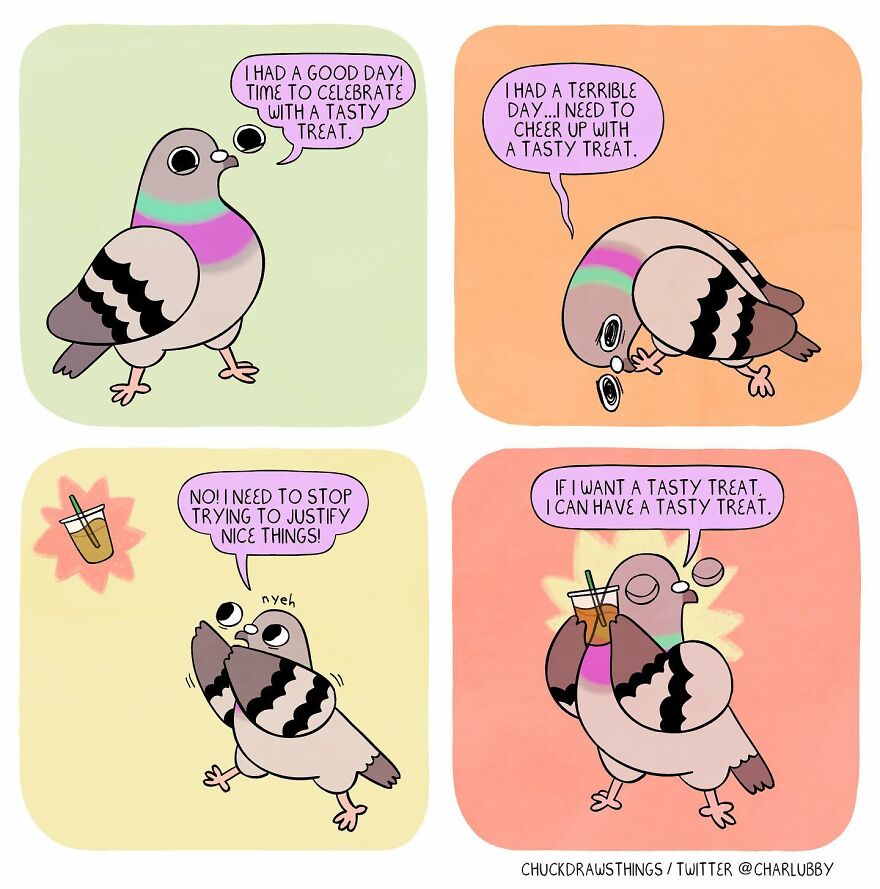 This Artist Creates Comics About Mental Illness Using Pigeons (New Pics)