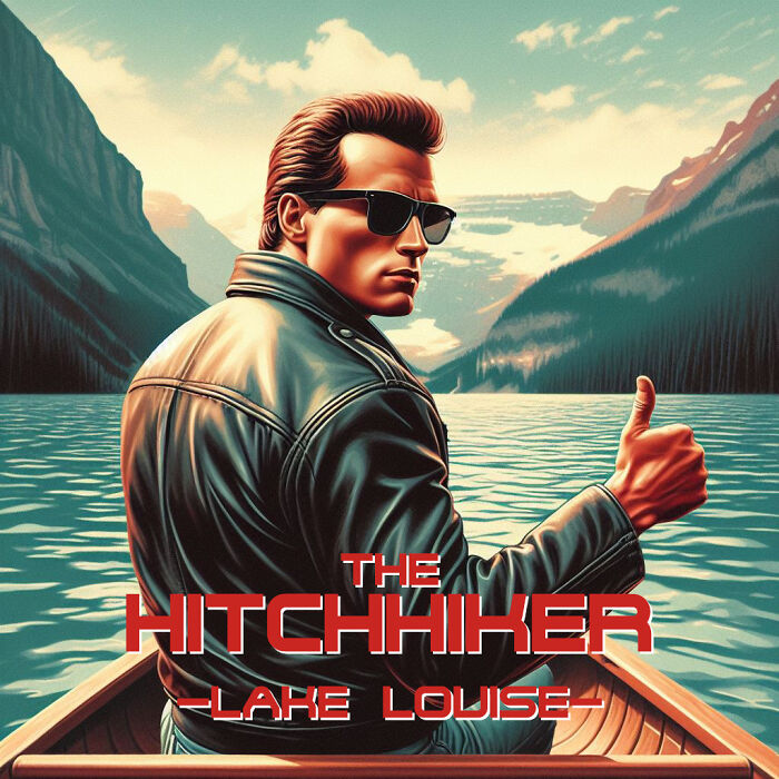 Canoe Hitchhiking At Lake Louise