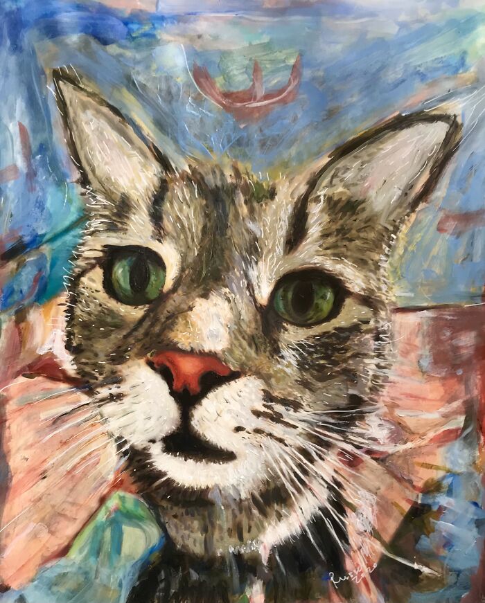 Curious Winston - A Newborn Arrives. 2020. Acrylic