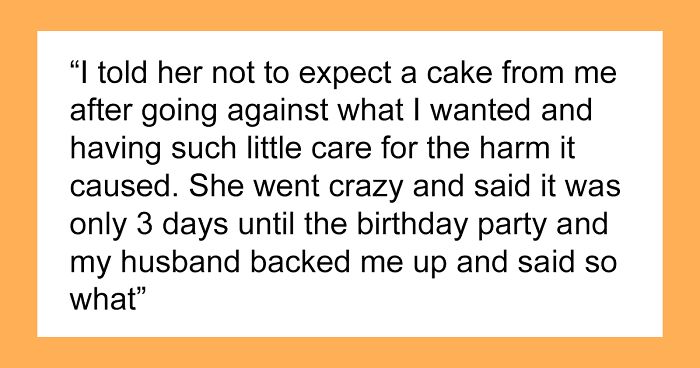 In-Laws Betray Woman’s Trust By Sharing Her Secret, She Refuses To Bake A Cake For Niece In Return