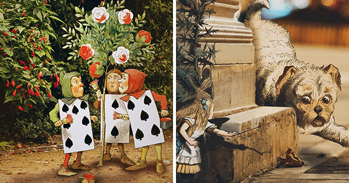 I Made 18 Pics Featuring Alice Wandering Around Athens’ Wonderland