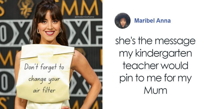 Aubrey Plaza’s Loewe Emmys’ Outfit Sparks Hilarious Memes, And, Of Course, She’s Joining The Fun