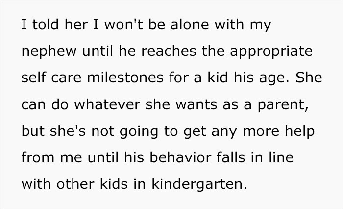 Aunt Refuses To Babysit Her Nephew Until He’s Potty Trained, Gets Accused Of “Parent-Shaming” Aunt Refuses To Babysit Her Nephew Until He’s Potty Trained, Gets Accused Of “Parent-Shaming”