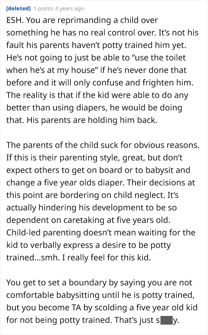Aunt Refuses To Babysit Her Nephew Until He’s Potty Trained, Gets Accused Of “Parent-Shaming” Aunt Refuses To Babysit Her Nephew Until He’s Potty Trained, Gets Accused Of “Parent-Shaming”