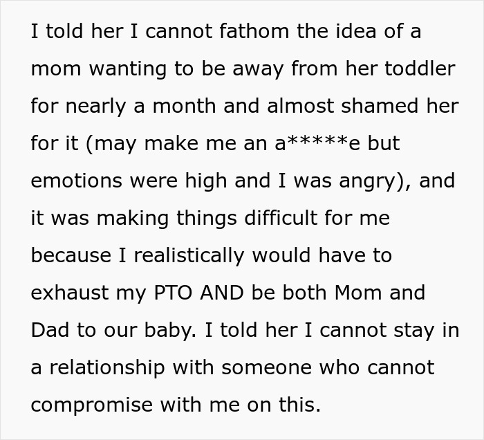Husband Is Thinking Of Ending His Marriage After His Wife Asks For A Month Off From Being A Mom