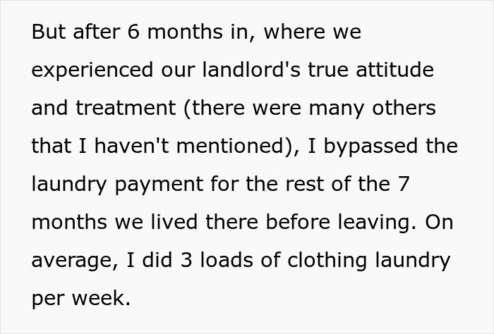 "I Did All That For 7 Months": Tenant Does Laundry For Free To Get Back At Jerk Landlord