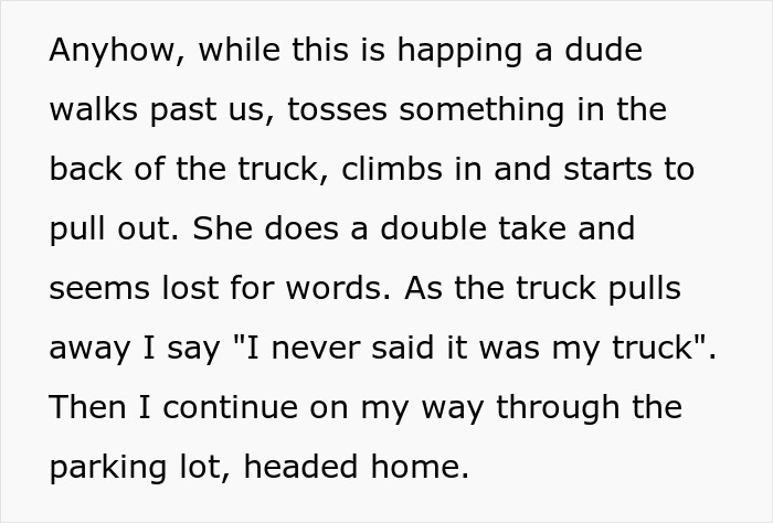 &ldquo;I Never Said It Was My Truck&rdquo;: Karen Starts Bullying The Wrong Person, He Plays Along
