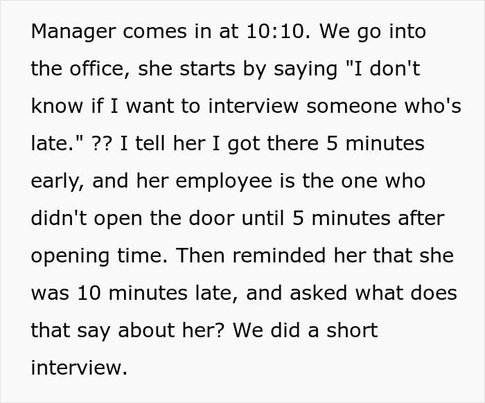 Interviewer Gets In Trouble With Corporate After Trying To Blame Her Lateness On Job Interviewee