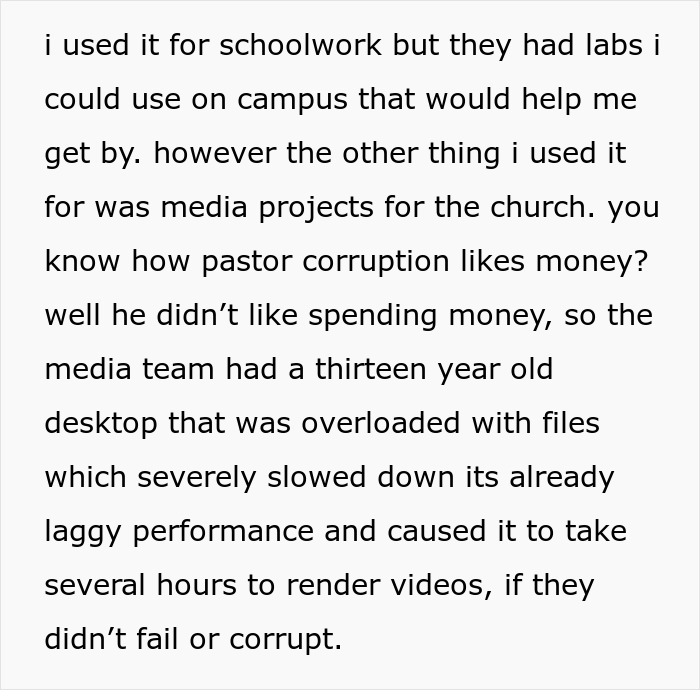 Broke College Student Gets Coerced To Give $300 Towards Pastor's Gift, Makes The Church Regret It