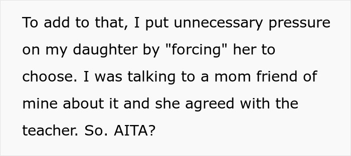 Teacher Tells Parents Their Financial Talk With Daughter Is Very Inappropriate