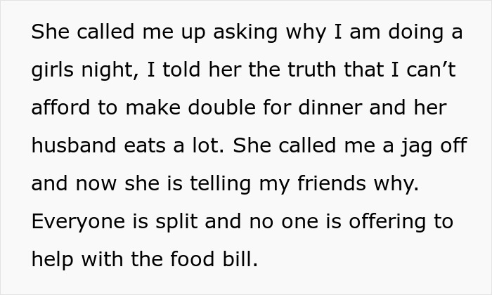 &ldquo;Am I The [Jerk] For Not Inviting My Friend&rsquo;s Husband To Dinner Because He Eats Too Much&rdquo;