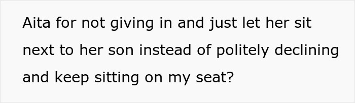 Plane Passenger Finds Her Seat Occupied By Mom With A Kid After Coming Back From The Bathroom