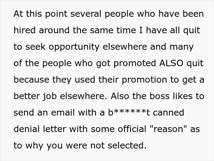 Boss Tells Employee They Won't Be Promoted, Regrets It After They Stop Doing Extra