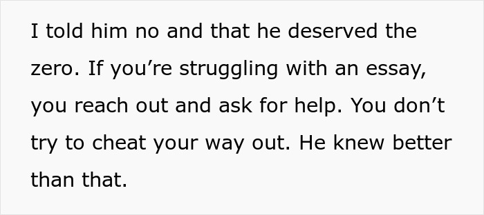 Dad Thinks Son Deserved The Punishment After He Was Caught Cheating, Mom Is Mad