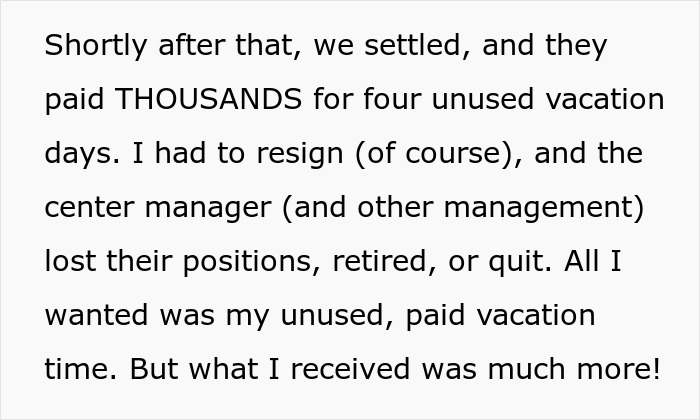 &ldquo;Four Paid Unused Vacation Days Will Cost You Thousands&rdquo;: Worker Complies With A Made-Up Rule