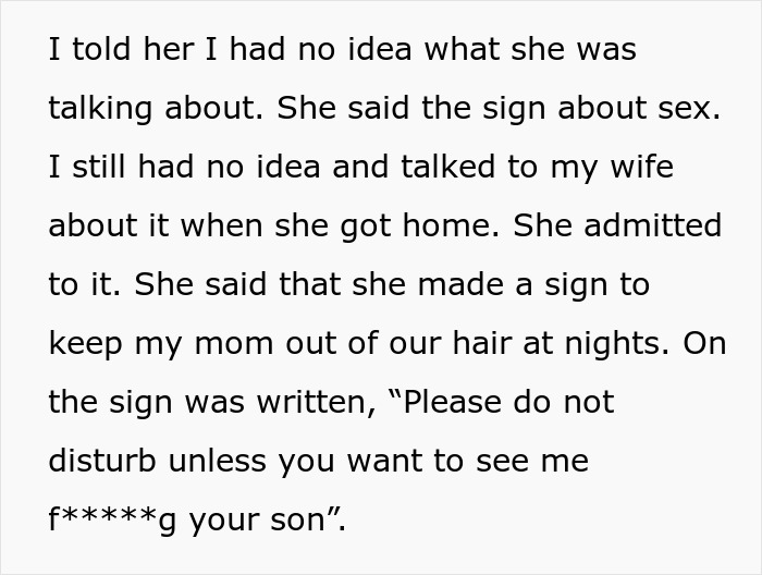 Husband Livid After Wife Leaves A Sign To Keep MIL Out Of Their Bedroom, Realizes His Mistake