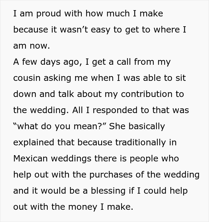 &ldquo;It&rsquo;s My Hard-Earned Money&rdquo;: Family Expects Woman To Pay For Cousin&rsquo;s Wedding, She Refuses