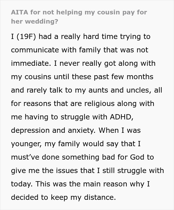 &ldquo;It&rsquo;s My Hard-Earned Money&rdquo;: Family Expects Woman To Pay For Cousin&rsquo;s Wedding, She Refuses