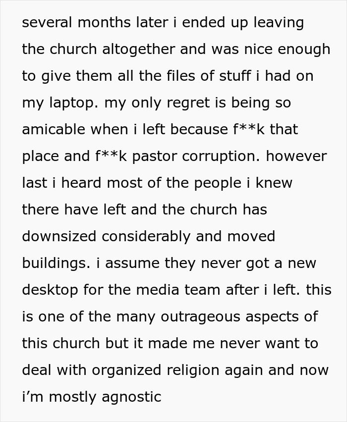 Broke College Student Gets Coerced To Give $300 Towards Pastor's Gift, Makes The Church Regret It