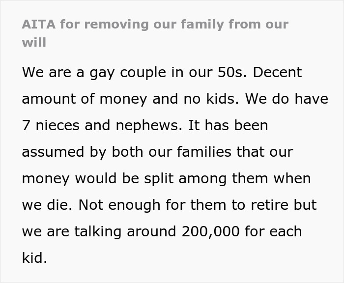 Family Assumes They&rsquo;ll Be Splitting Rich Couple&rsquo;s Fortune, Don&rsquo;t Realize They&rsquo;re Getting Nothing