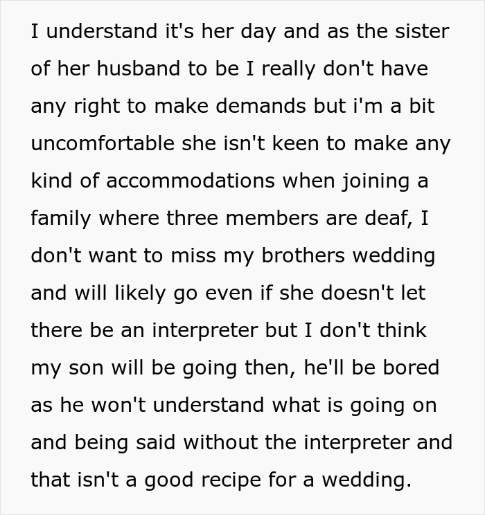 Bride Refuses To Have Sign Language Interpreter At The Altar When Asked By Groom’s Family Bride Refuses To Have Sign Language Interpreter At The Altar When Asked By Groom’s Family