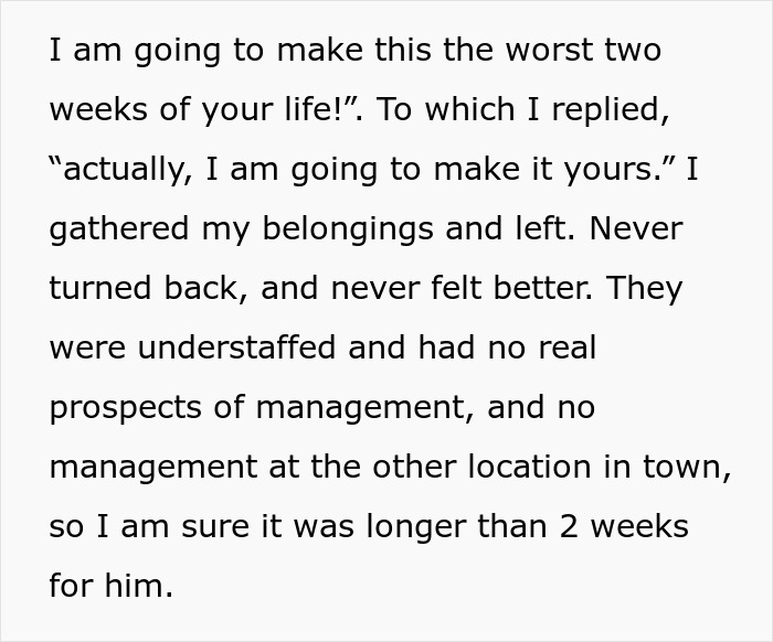 Boss Threatens To Make Worker&rsquo;s Last Two Weeks Hell, Ends Up Miserable Himself