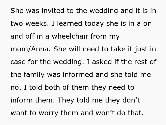 "AITA For Not Wanting My Sister At My Wedding Since She Is In A Wheelchair?": Internet Defends Woman "AITA For Not Wanting My Sister At My Wedding Since She Is In A Wheelchair?": Internet Defends Woman