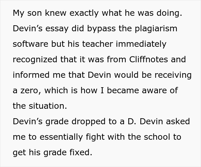 Dad Thinks Son Deserved The Punishment After He Was Caught Cheating, Mom Is Mad