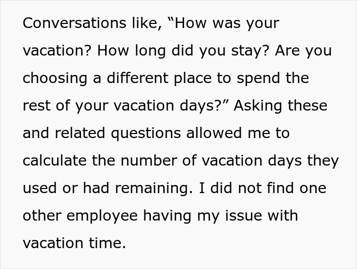 &ldquo;Four Paid Unused Vacation Days Will Cost You Thousands&rdquo;: Worker Complies With A Made-Up Rule