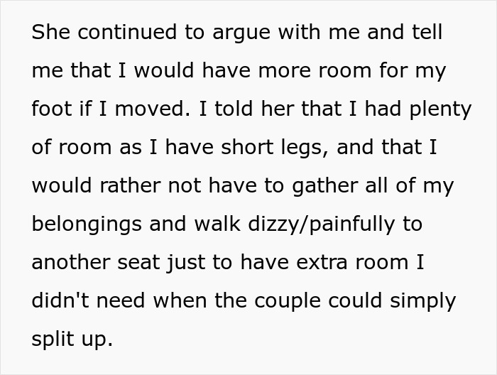 &ldquo;I Was So Absolutely Done&rdquo;: Woman Refuses To Be Moved From Her Seat By Entitled Passengers