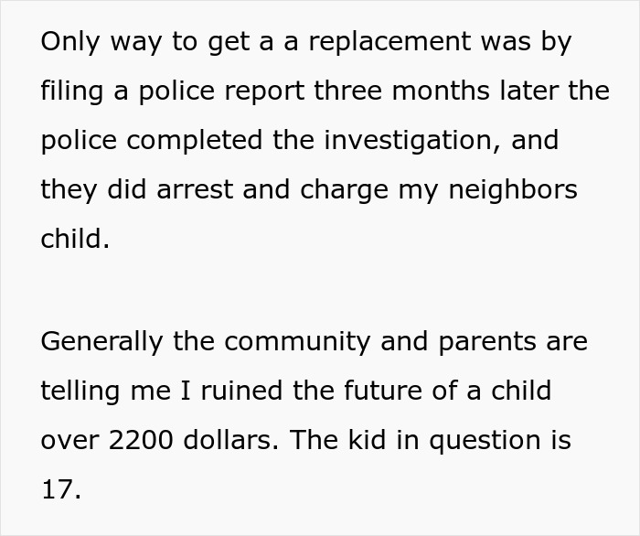 Neighbor's $2,200 Package Is Stolen By 17 Y.O., The Owner Is Accused Of &lsquo;Ruining Kid's Life&rsquo;