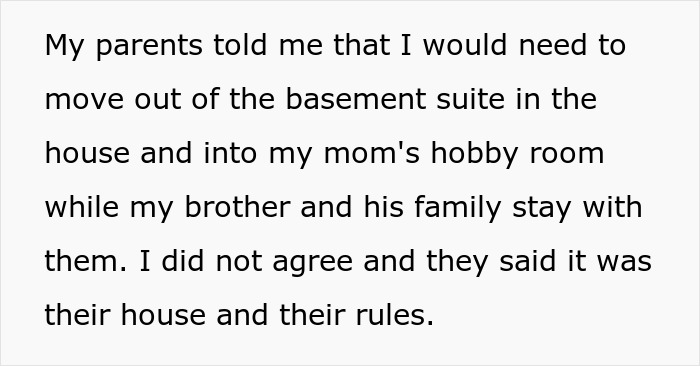 Woman Moves Out Of Parents' Home After They Asked Her To Give Her Space To Brother, They Freak Out Woman Moves Out Of Parents' Home After They Asked Her To Give Her Space To Brother, They Freak Out