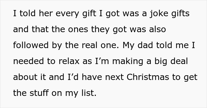 Woman Doesn't Get A Single Real Present From Family, Goes No-Contact, Asks If She Overreacted