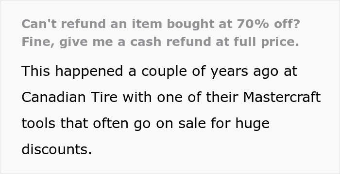 Cashier Regrets Not Refunding Item At 70% Off After Customer Maliciously Complies