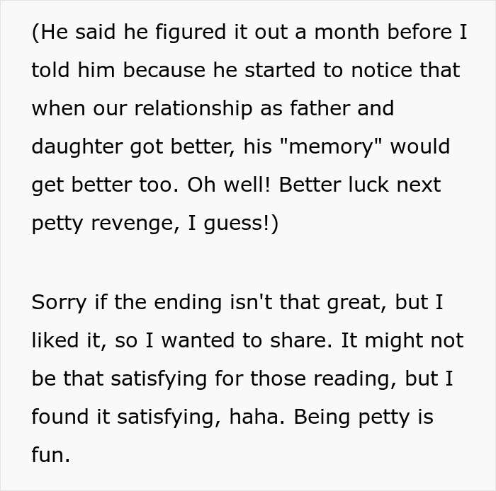 Teen Gets Petty Revenge On Dad By Constantly Moving Things A Meter Away From Where He Put Them