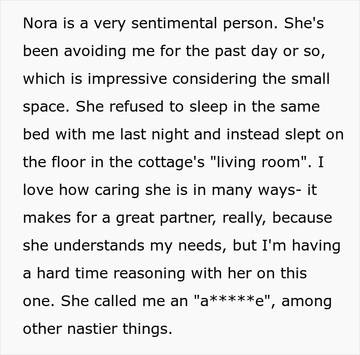 Woman Refuses To Sleep In Same Bed As BF After He Reveals Her Xmas Gift