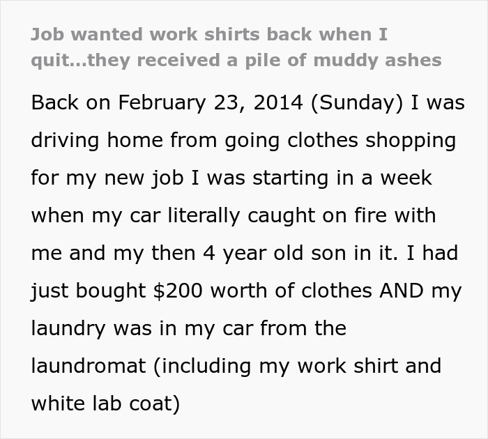 &ldquo;Ok. Will Do&rdquo;: Woman Maliciously Complies With Company&rsquo;s Request To Bring Back Her Burned Uniform