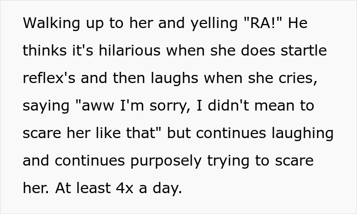 Man Refuses To Stop 12 Y.O. From Scaring Their New Baby, Mom Serves Them An Eviction Notice Man Refuses To Stop 12 Y.O. From Scaring Their New Baby, Mom Serves Them An Eviction Notice