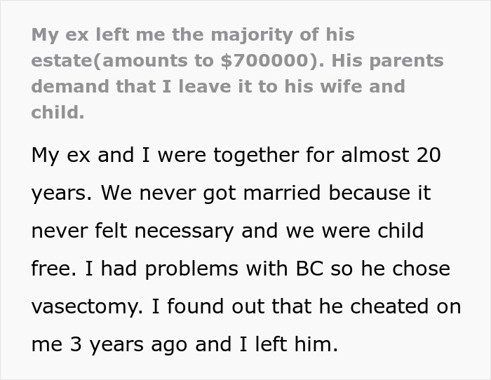 Woman Gets A $700k Inheritance And A Letter From Her Ex, His Pregnant Wife Demands The Money