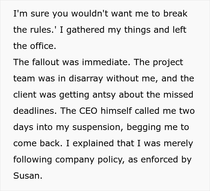Employee Takes His Suspension Very Seriously, Watches Critical Project Crumble Employee Takes His Suspension Very Seriously, Watches Critical Project Crumble